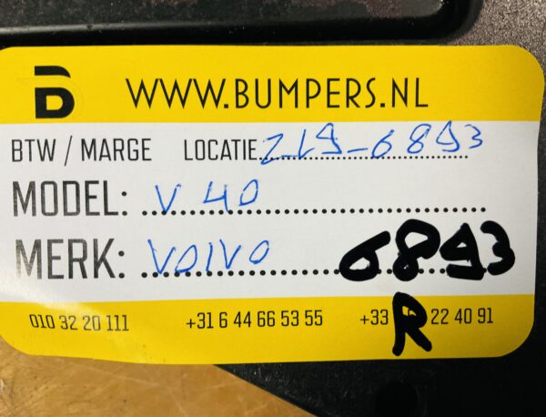 Onderplaat Volvo V40-31383735 BumperLip 2-R1-6893R