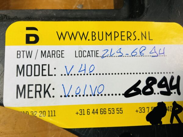 Onderplaat Volvo V40-31455220 Bumperlip 2-R1-6894R