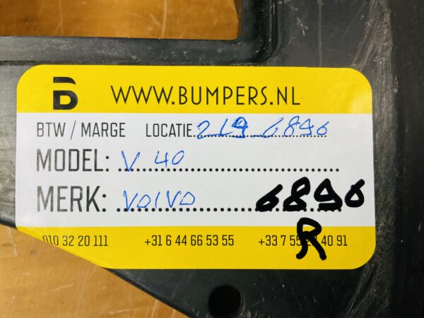 Onderplaat Volvo V40-31455220 Bumperlip 2-R1-6896R
