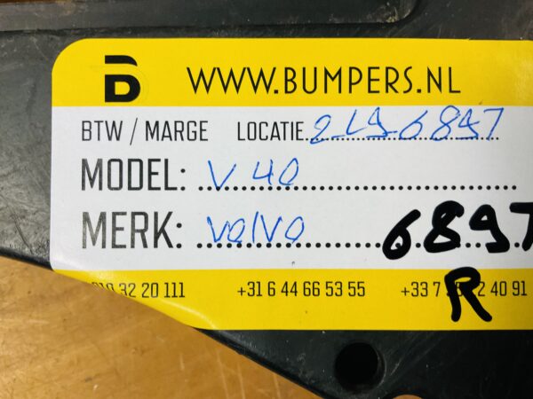 Onderplaat Volvo V40-31383735 Bumper Lip 2-R1-6897R