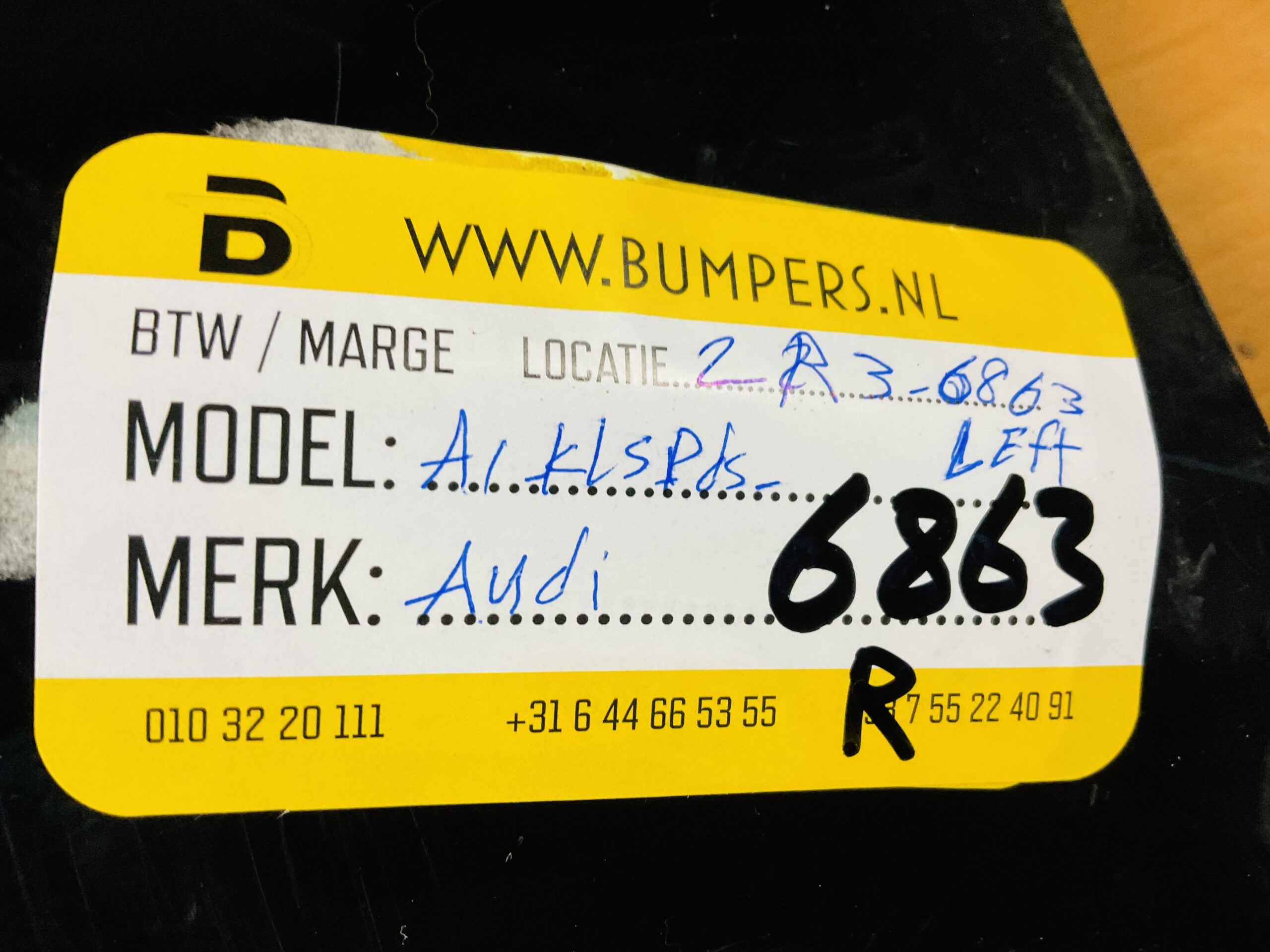 Voorbumper Audi A1 8x0 2010-2015 S line Hoek Bumper 2-R3-6863R