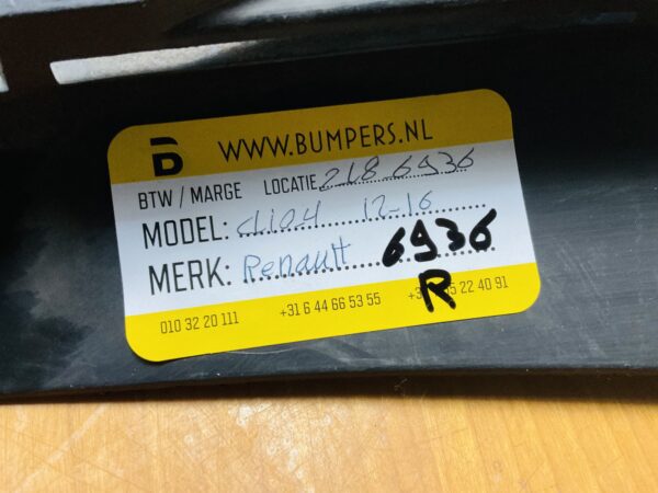 Bumper Lip Renault Clio 4 2012-2016  Bumper Strip 2-L8-6936R
