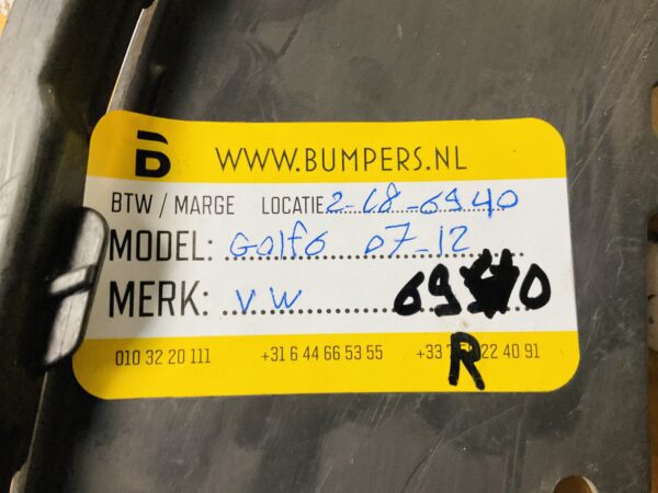 Onderplaat Volkswagen Golf 6 2007-2012 Bumperlip 2-L8-6940R