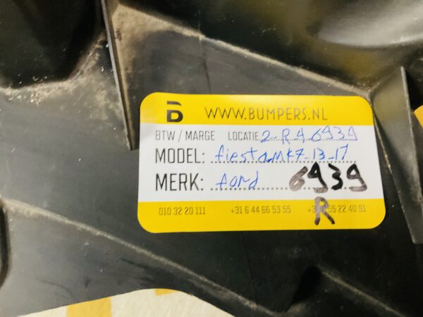 Onderplaat Ford Fiesta Mk7 2012-2017 Bumperlip 2-R4-6939R