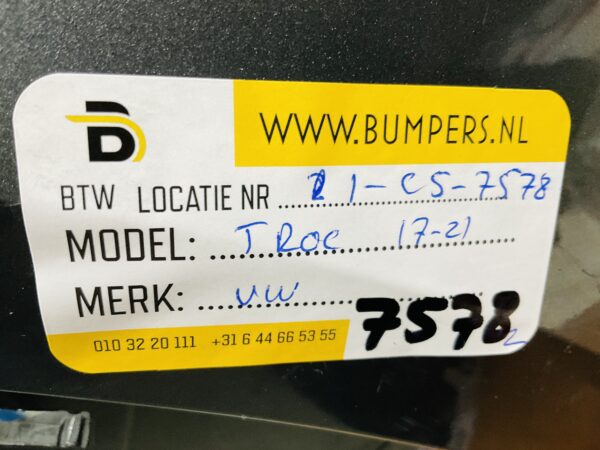 BUMPER Volkswagen Troc T-Rock  2017-2021 VOORBUMPER 1-C5-7578z