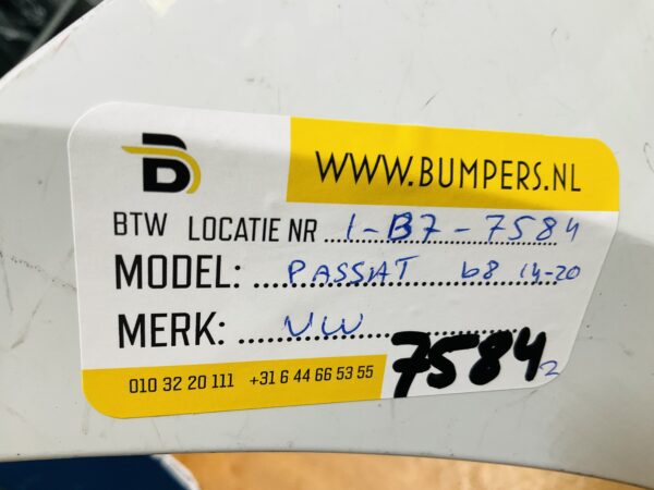BUMPER Volkswagen Passat b8 2014-2020 VOORBUMPER 1-B7-7584z