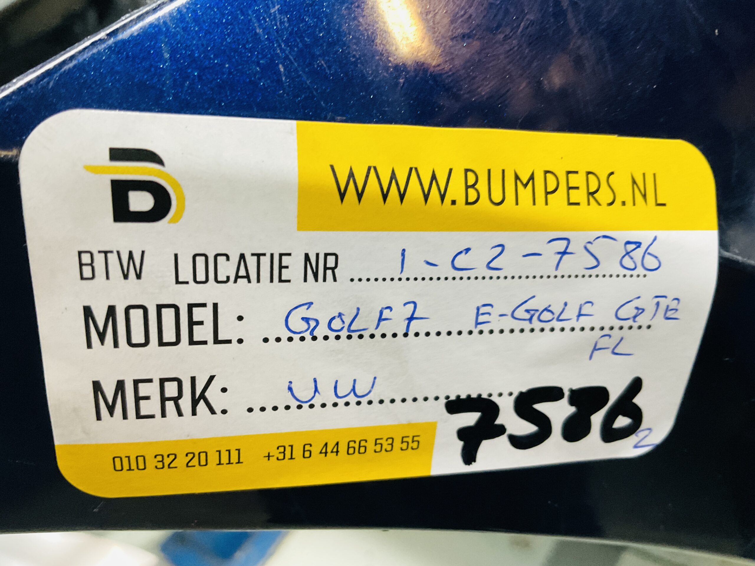 BUMPER Volkswagen Golf 7 E-Golf EGolf GTE Facelift 5GE807221C 2016-2019 VOORBUMPER 1-C2-7586z