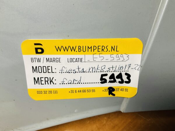 Bumper Ford Fiesta Mk8 Stline St-line 2017-2022 Achterbumper 1-E5-5993R
