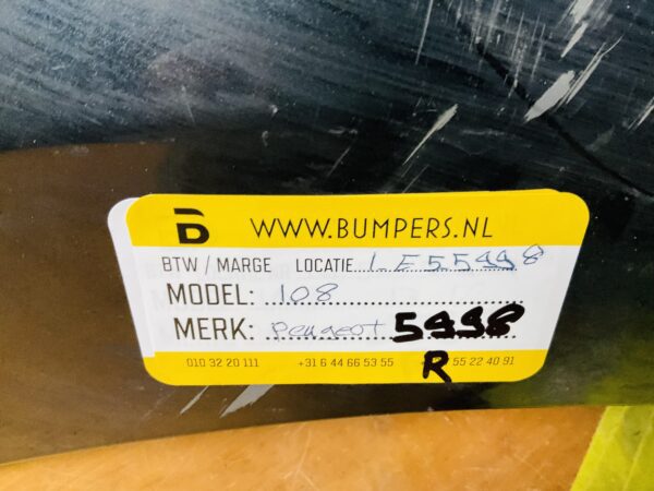 Bumper Peugeot 108 2014-2023 Achterbumper 1-E5-5998R