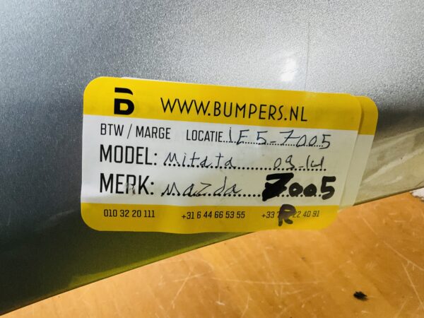 Bumper Mazda Mitata 2009-2014 Achterbumper 1-E5-7005R
