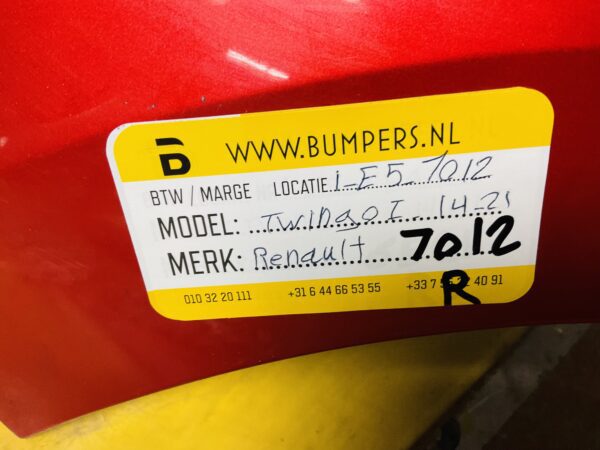 Bumper Renault Twingo 2014-2021 Achterbumper 1-E5-7012R