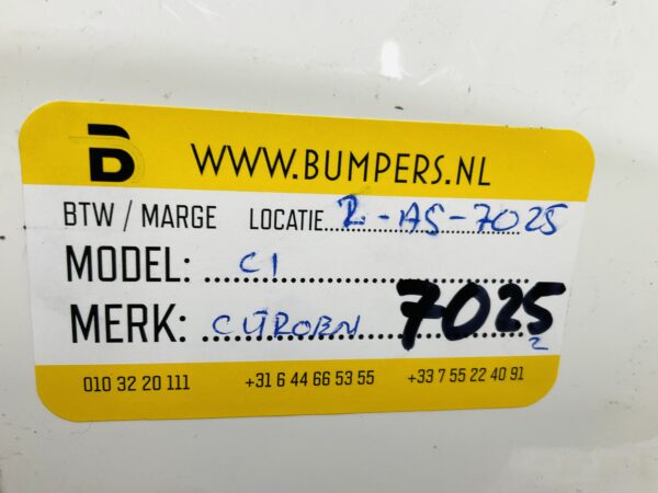 BUMPER Citroen C1 2014-2023 VOORBUMPER 2-A5-7025z