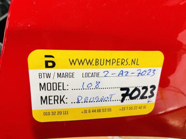 BUMPER Peugeot 108 2014-2023 VOORBUMPER 2-A2-7023z