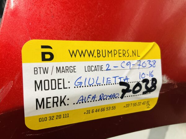 BUMPER Alfa Romeo Giuletta  156085887   2010-2016 VOORBUMPER 2-C9-7038z