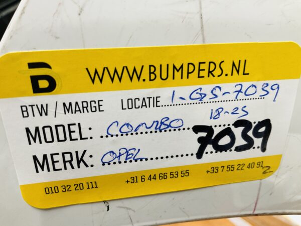BUMPER Opel Combo 2018-2023 VOORBUMPER 1-G5-7039z