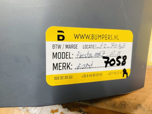 Bumper Ford Fiesta Mk7 2007-2011 Achterbumper 1-E10-7058R