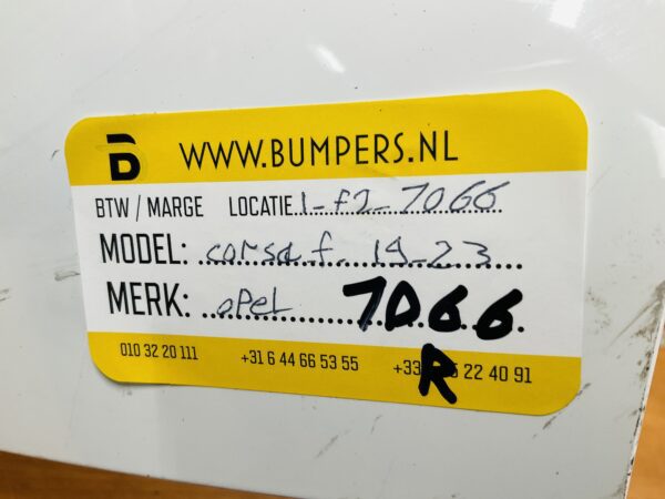 Bumper Opel Corsa F 2019-2023 Achterbumper 1-E10-7066R