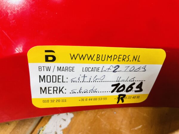 Bumper Skoda Citigo 2011-2016 Achterbumper 1-E10-7069R