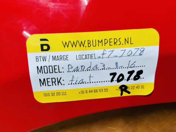 Bumper Fiat Panda 3 2011-2016 Achterbumper 1-F7-7078R