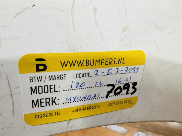 BUMPER Hyundai i20 Facelift 2016-2021 VOORBUMPER 2-E3-7093z