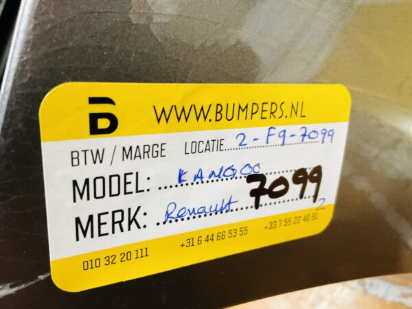 BUMPER Renault Kangoo VOORBUMPER 2-F9-7099z