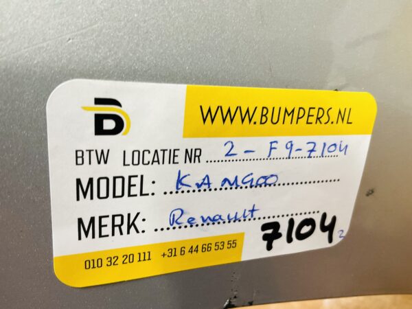 BUMPER Renault Kangoo VOORBUMPER 2-F9-7104z