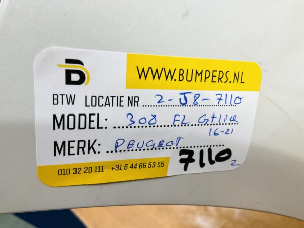 BUMPER Peugeot 308  Facelift GT Line GT -Line 2016-2021 VOORBUMPER 2-J8-7110z