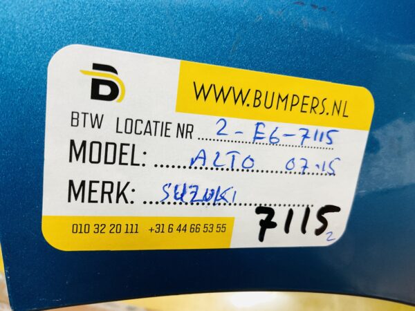 BUMPER Suzuki Alto 2007-2015 VOORBUMPER 2-E6-7115z