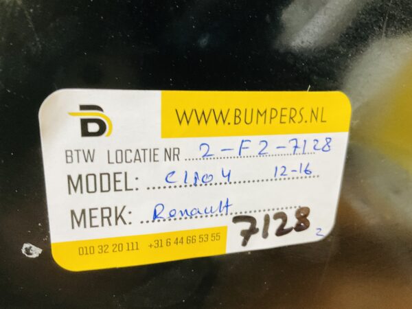 BUMPER Renault Clio 4  2012-2016 VOORBUMPER 2-F2-7128z