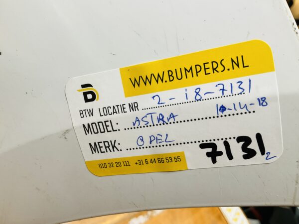 BUMPER Opel Astra K   2014-2018 VOORBUMPER 2-i1-7131z