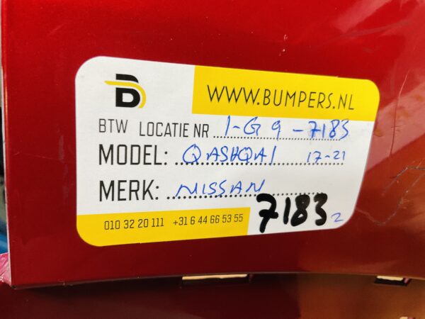 BUMPER Nissan Qashqai 2017-2021 VOORBUMPER 1-G9-7183z