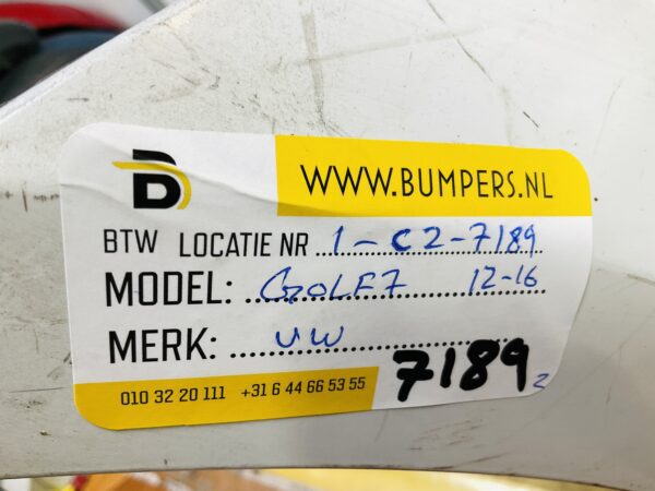 BUMPER Volkswagen Golf 7 2012-2016 VOORBUMPER 1-C2-7189z