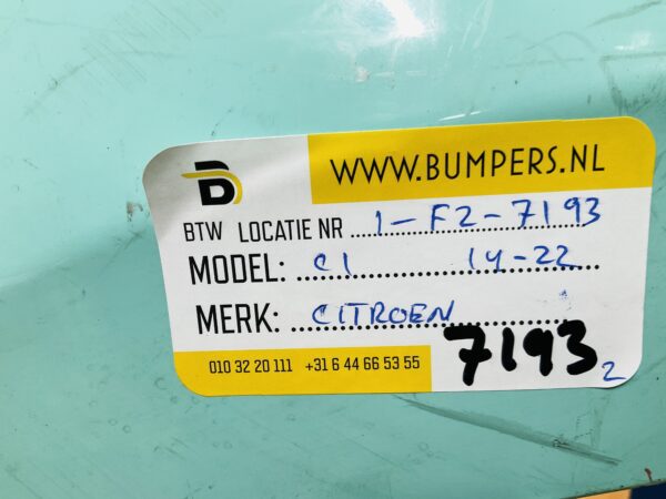 BUMPER Citroen C1 2014-2023 VOORBUMPER 1-F2-7193z