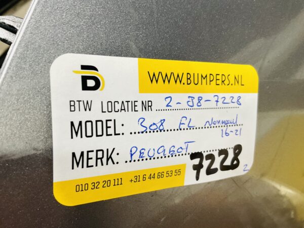 BUMPER Peugeot 308 Facelift Normaal  2016-2021 VOORBUMPER 2-J8-7228z