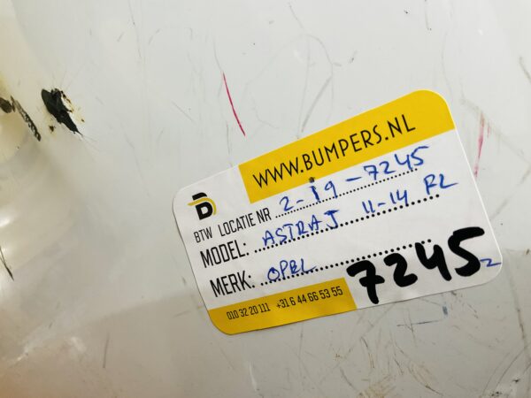 BUMPER Opel Astra J Facelift 2011-2014 VOORBUMPER 2-i9-7245z