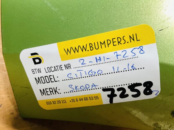 BUMPER Skoda Citigo  2011-2016 VOORBUMPER 2-H1-7259z