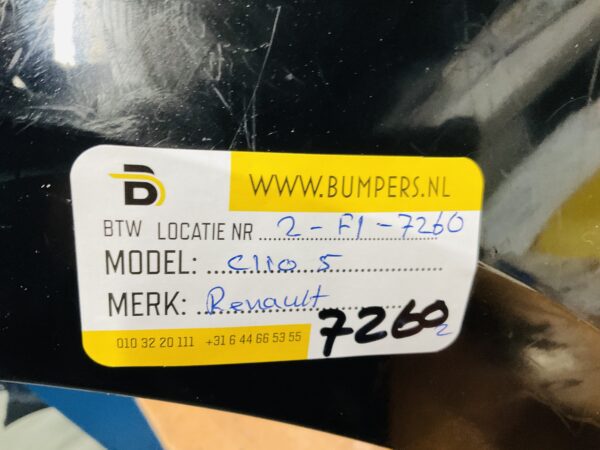 BUMPER Renault Clio 5  2019-2023 VOORBUMPER 2-F1-7260z