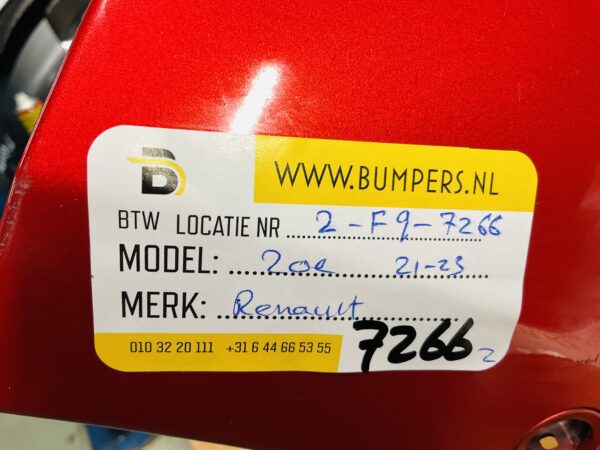 BUMPER Renault Zoe 2021-2023 VOORBUMPER 2-F9-7266z