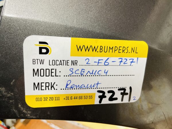 BUMPER Renault Scenic 4  2016-2019 VOORBUMPER 2-F6-7271z