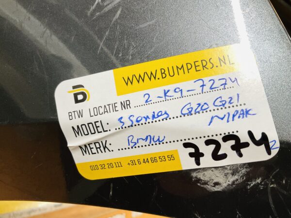 BUMPER BMW 3 Serie G20 G21 MPakket M-Pakket VOORBUMPER 2-K9-7274z