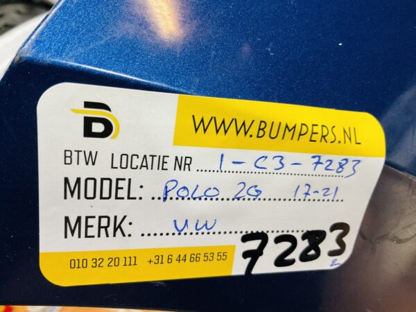 BUMPER Volkswagen Polo 2G  2017-2021 VOORBUMPER 1-C3-7283z