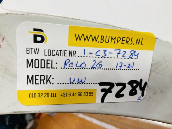 BUMPER Volkswagen Polo 2G 2017-2021 VOORBUMPER 1-C3-7284z