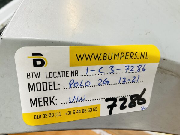 BUMPER Volkswagen Polo 2G 2017-2021 VOORBUMPER 1-C3-7286z