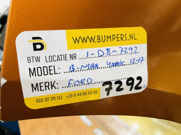 BUMPER Ford B-Max  BMax 4xpdc 2012-2017 VOORBUMPER 1-D8-7292z