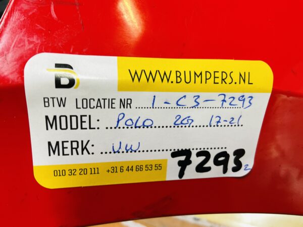 BUMPER Volkswagen Polo 2G 2017-2021 VOORBUMPER 1-C3-7293z