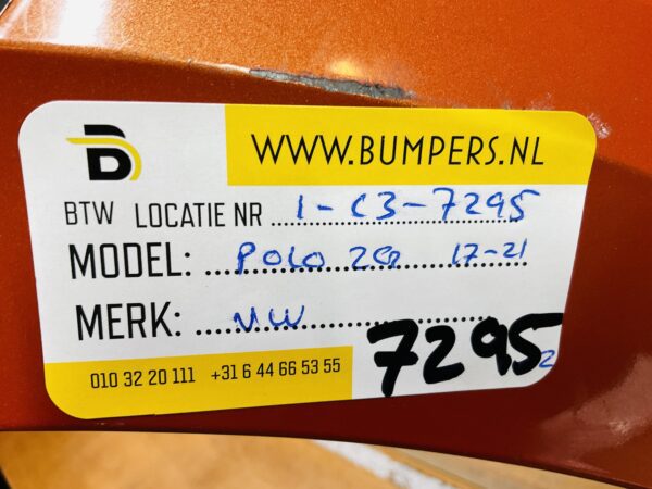 BUMPER Volkswagen Polo 2G 2017-2021 VOORBUMPER 1-C3-7295z