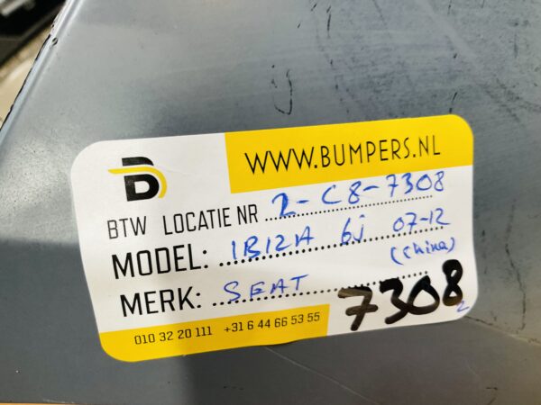 BUMPER Seat Ibiza 6j Replica  2007-2012 VOORBUMPER 2-C8-7308z
