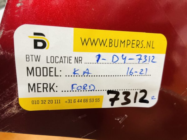 BUMPER Ford KA  2016-2021 VOORBUMPER 1-D4-7312z