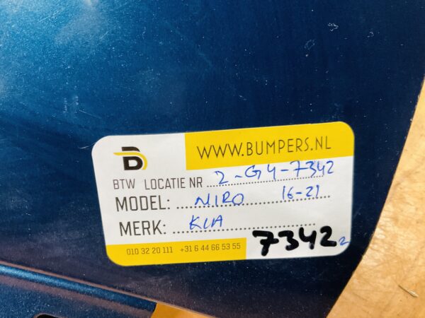 BUMPER Kia Niro Kaal 2016-2021 VOORBUMPER 2-G4-7342z