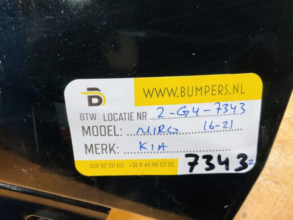 BUMPER Kia Niro Kaal 2016-2021 VOORBUMPER 2-G4-7343z